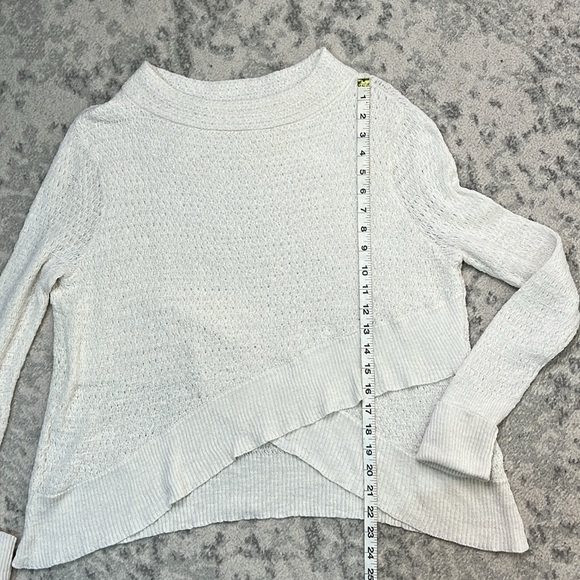 FREE PEOPLE SWEATER AND SHOPPING BAG ASYMMETRICAL HEM LOOSE KNIT MESH BAG SZ LG - Picture 11 of 16